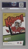 J.J. Watt from the 2021 Panini Absolute set graded by PSA and given an overall grade of 9.