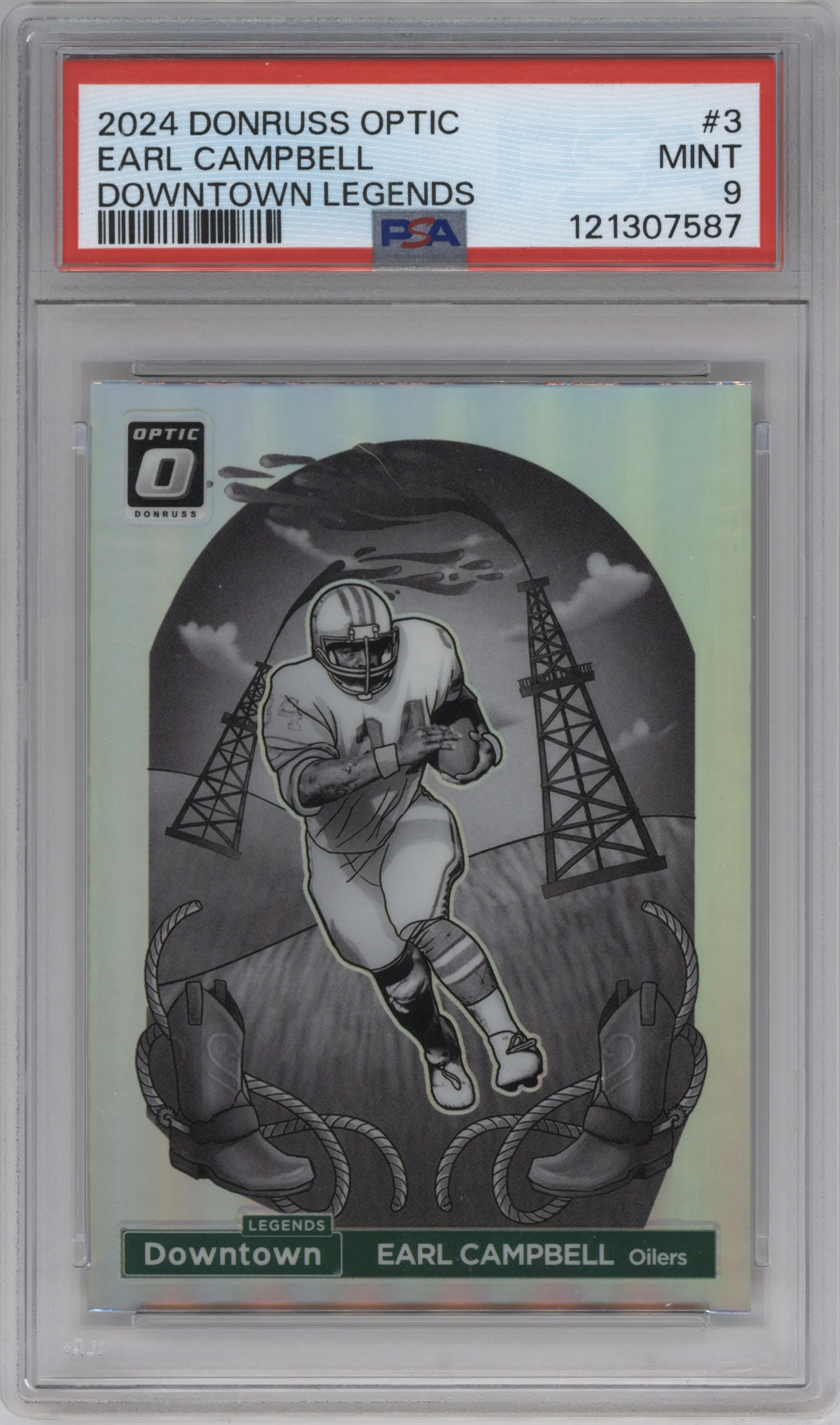 2024 Donruss Optic Downtown Legends Earl Campbell #3 PSA 9