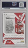 Patrick Mahomes II from the 2020 Panini Phoenix set featuring a Fire Burst parallel graded by PSA and given an overall grade of 10.
