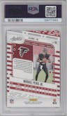 Michael Penix Jr. from the 2024 Panini Absolute set featuring a Red & Blue parallel graded by PSA and given an overall grade of 10.