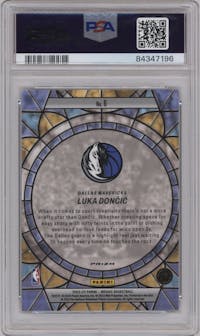 Luka Doncic from the 2022-23 Panini Mosaic set graded by PSA and given an overall grade of 10.