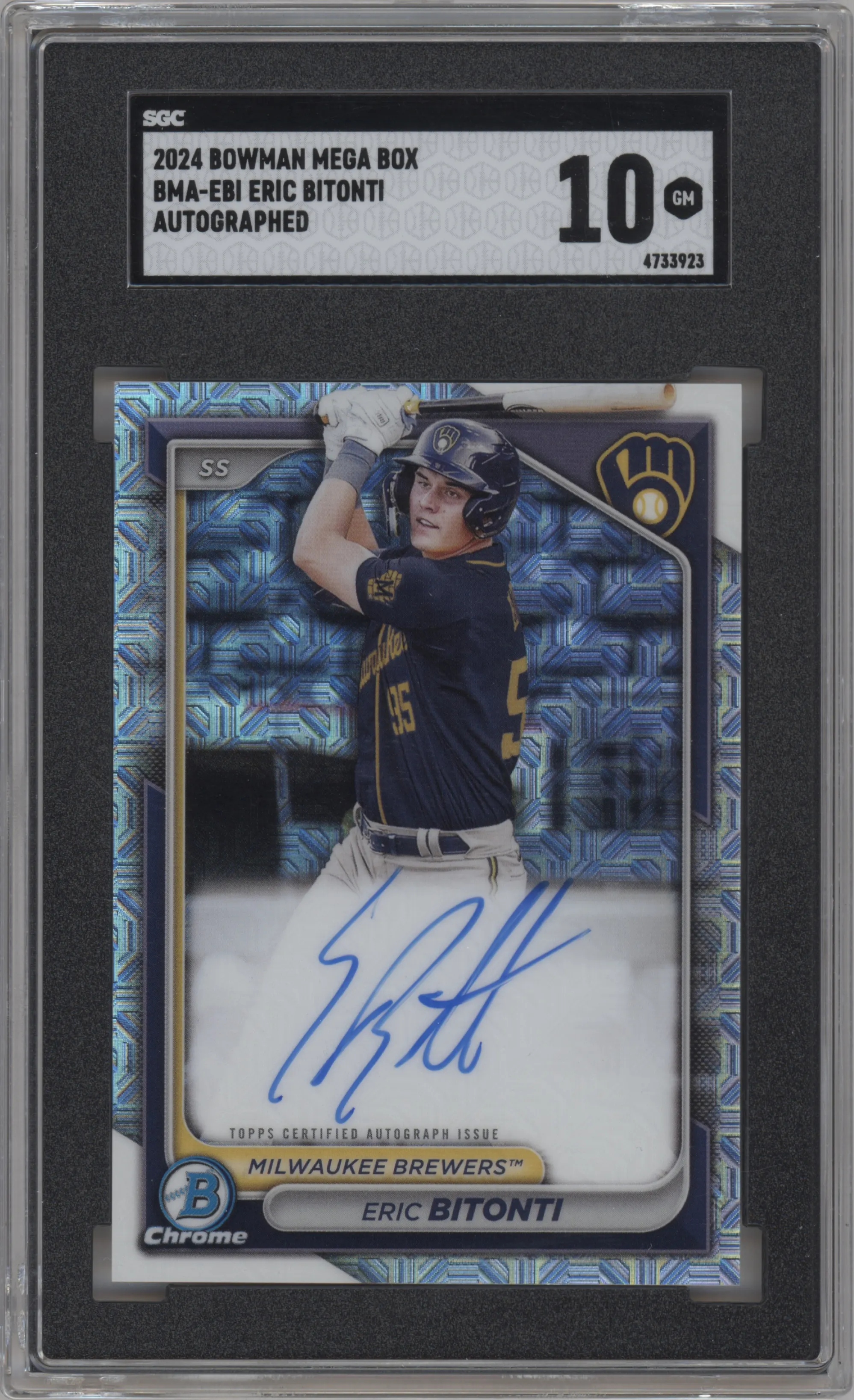 2024 Bowman Mega Box Chr.Pros.Auto Eric Bitonti SGC 10