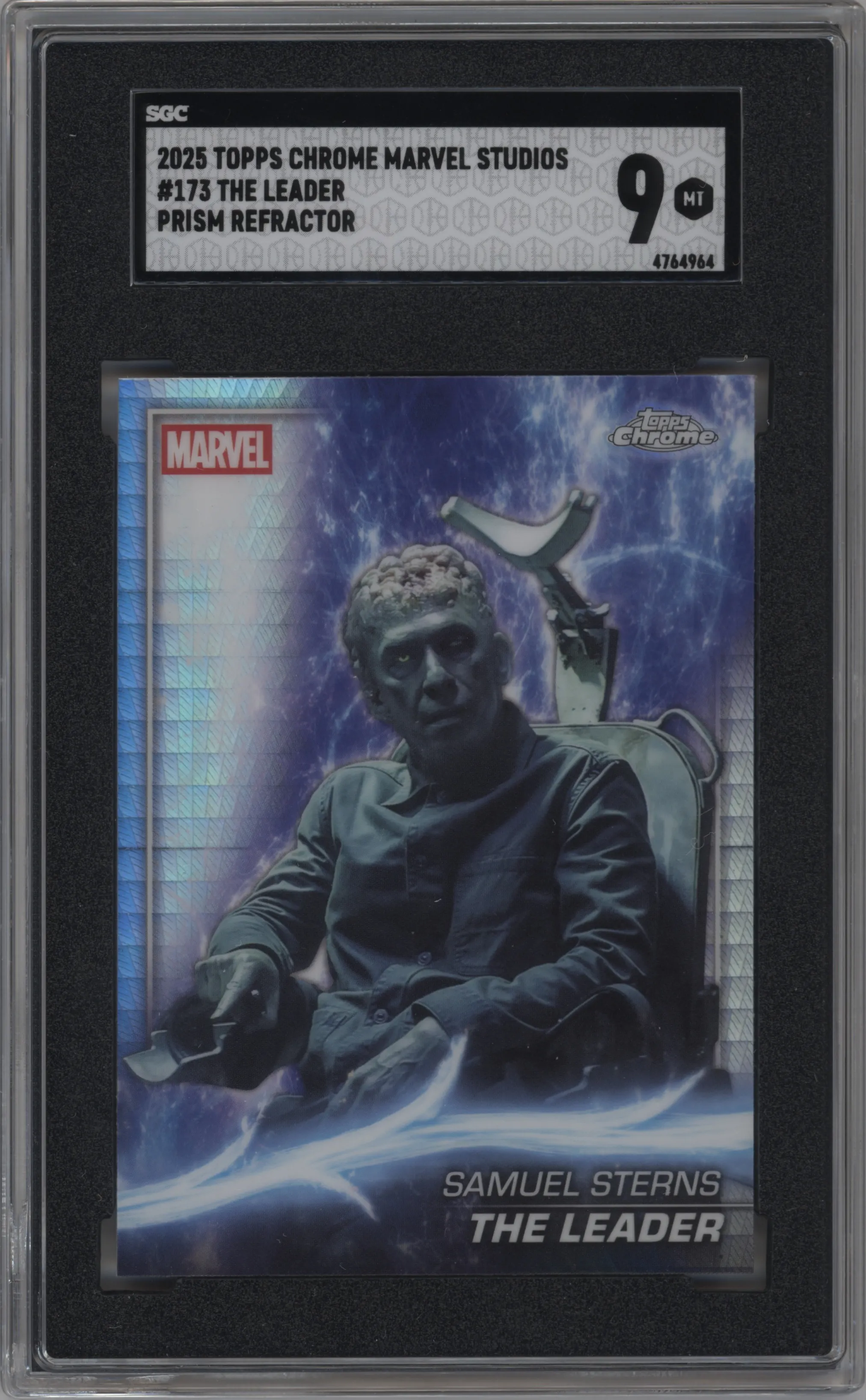 2025 Topps Chrome Marvel Studios The Leader Prism Refractor SGC 9