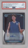 Matas Buzelis from the 2022-23 Bowman University Chrome set graded by PSA and given an overall grade of 9.
