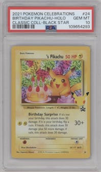 ______'s Pikachu from the 2021 Pokemon SWSH set graded by PSA and given an overall grade of 10.
