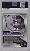 J.J. McCarthy from the 2024 Panini Prizm set featuring a Disco parallel graded by PSA and given an overall grade of 9.