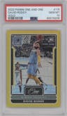 David Roddy from the 2022-23 Panini One and One set featuring a Gold parallel graded by PSA and given an overall grade of 10.
