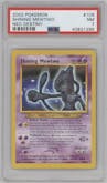 Shining Mewtwo from the 2002 Pokemon Neo Genesis set graded by PSA and given an overall grade of 7.