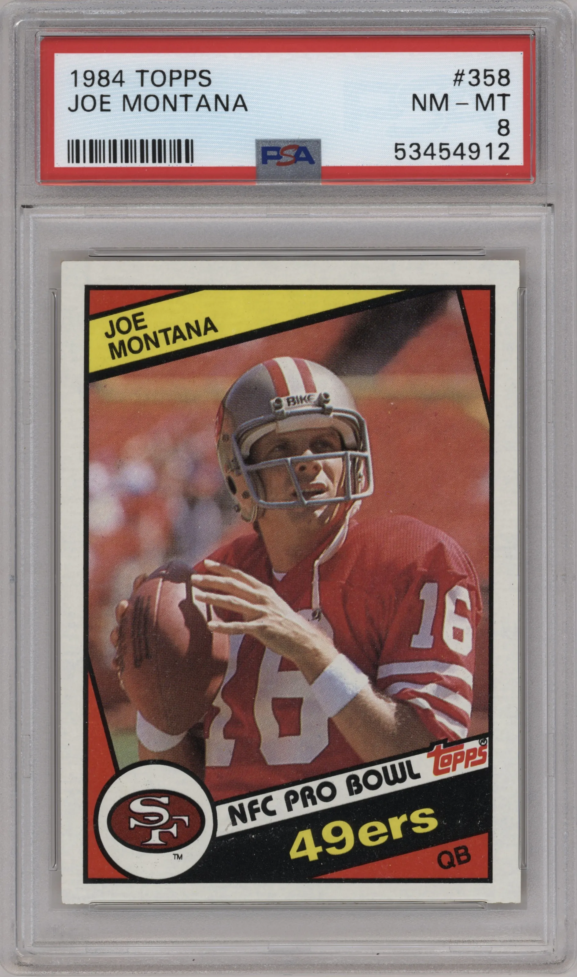 1984 Topps Joe Montana PSA 8