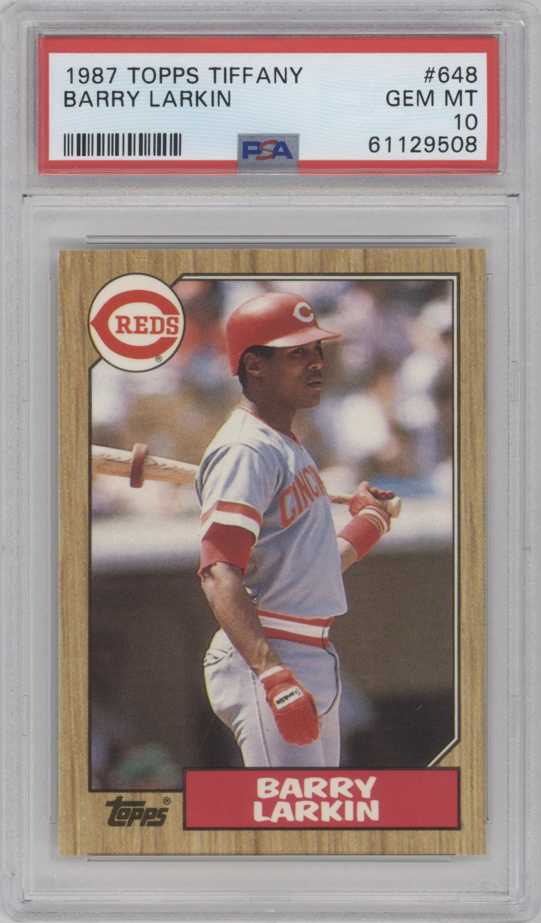 1987 Topps Barry Larkin Tiffany #648 PSA 10