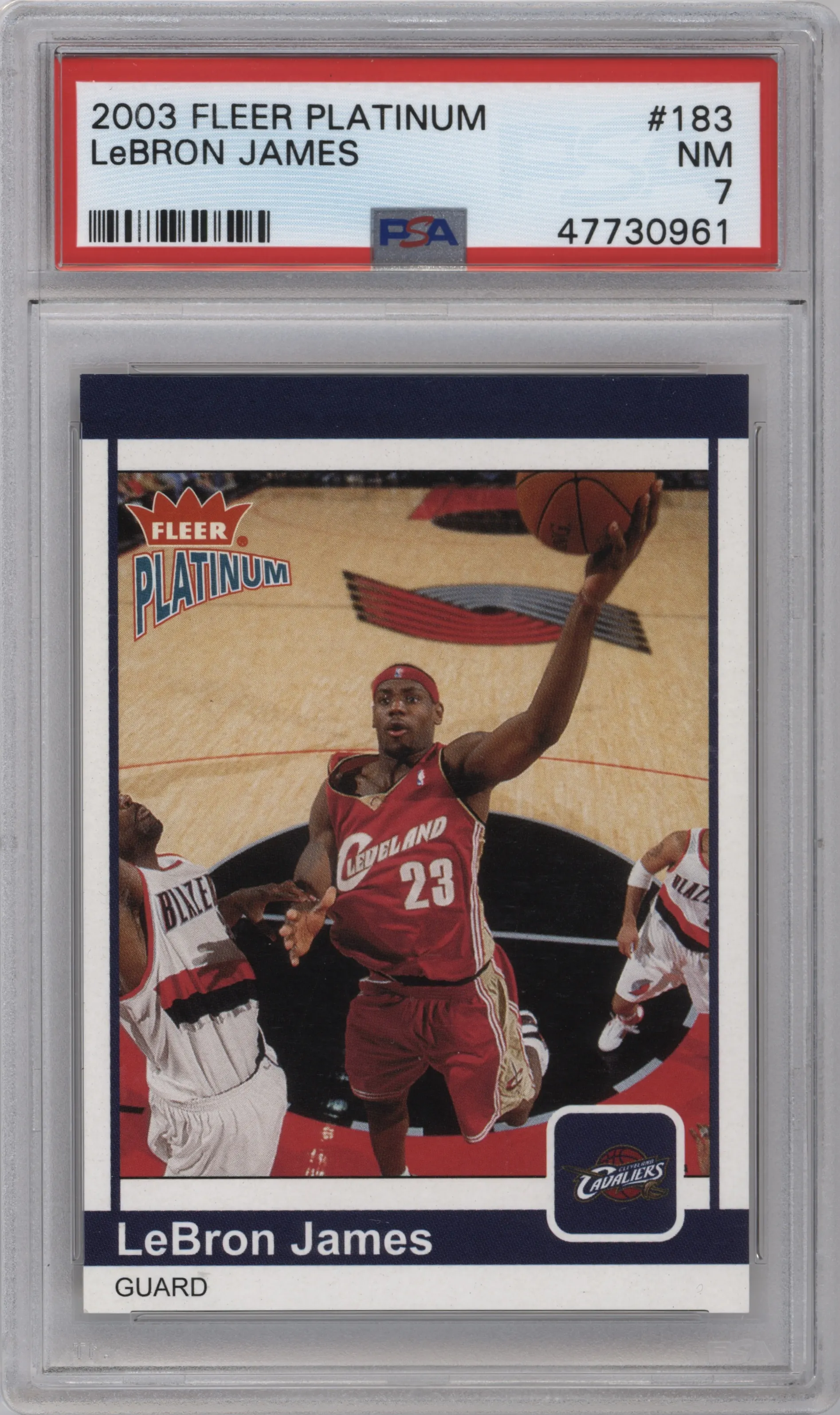 2003 Fleer Platinum LeBron James #183 PSA 7