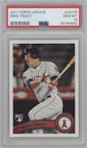 Mike Trout  from the 2011 Topps Update set graded by PSA and given an overall grade of 10.