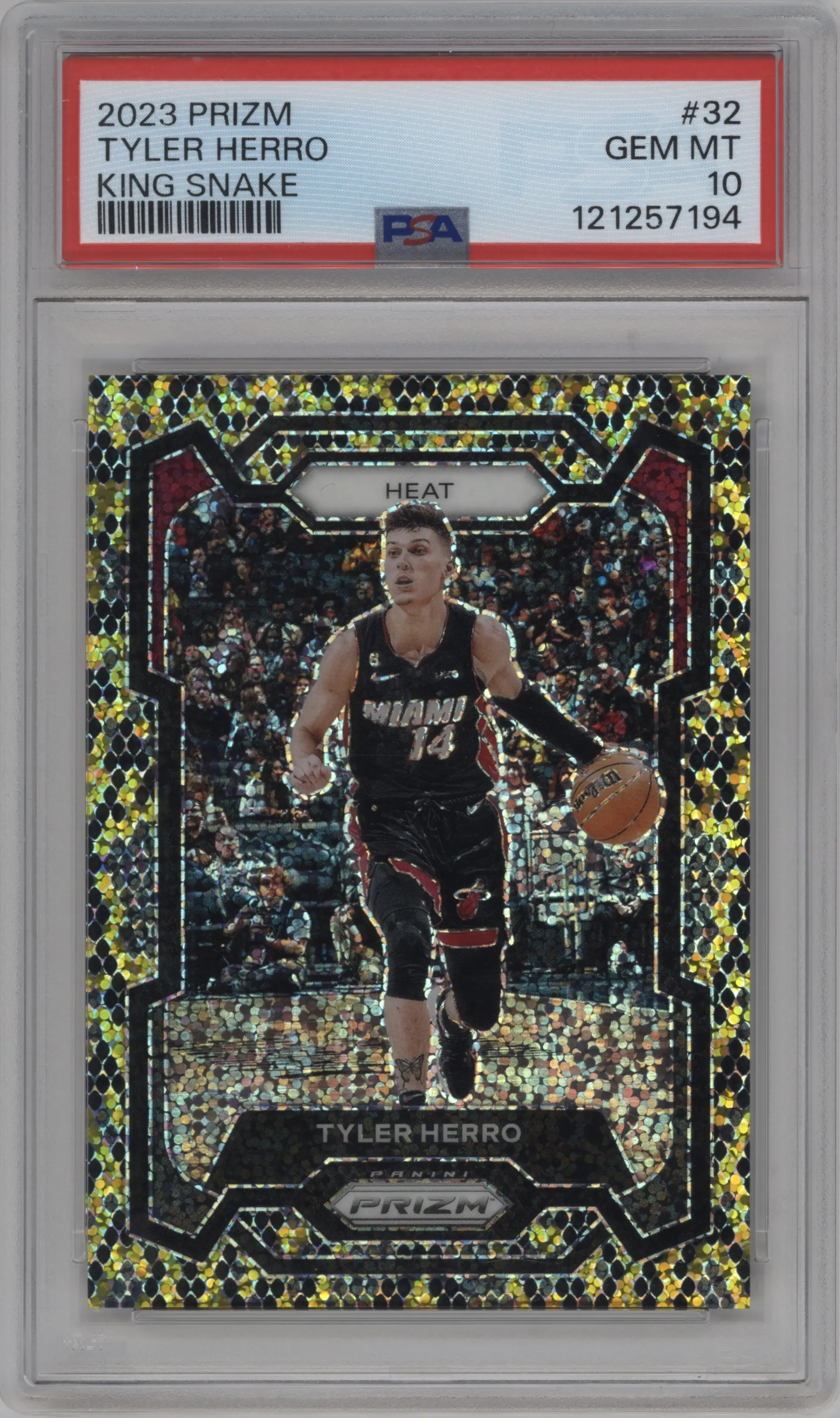 2023 Panini Prizm Tyler Herro King Snake PSA 10