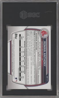 Roman Anthony from the 2023 Bowman  set graded by SGC and given an overall grade of 8.5.