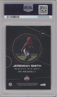 Jeremiah Smith from the 2024 ONIT Athlete Ohio State Buckeyes set graded by PSA and given an overall grade of 8.