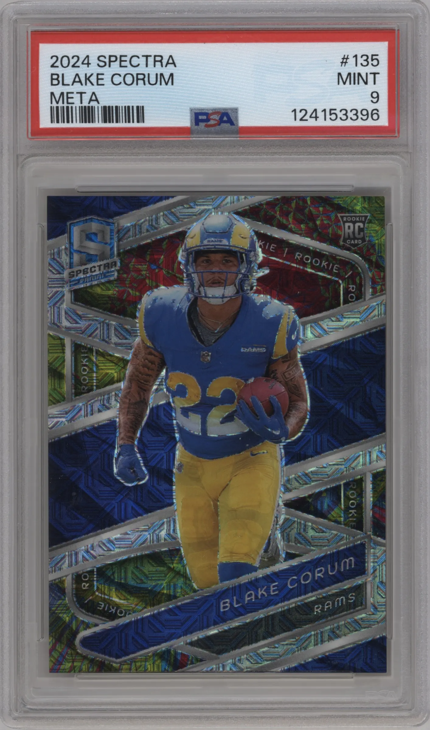 2024 Panini Spectra Blake Corum Meta #135 PSA 9