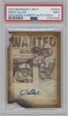 Drew Allar from the 2023 Bowman University's Best  set featuring a Gold Refractor parallel graded by PSA and given an overall grade of 9.