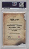 Drew Allar from the 2023 Bowman University's Best  set featuring a Gold Refractor parallel graded by PSA and given an overall grade of 9.