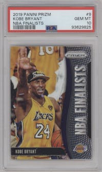 Kobe Bryant from the 2019-20 Panini Prizm set graded by PSA and given an overall grade of 10.