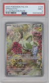 Sprigatito from the 2023 Pokemon SV set graded by PSA and given an overall grade of 9.