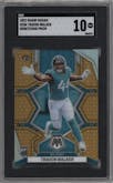 Travon Walker from the 2022 Panini Mosaic set featuring a Honeycomb parallel graded by SGC and given an overall grade of 10.