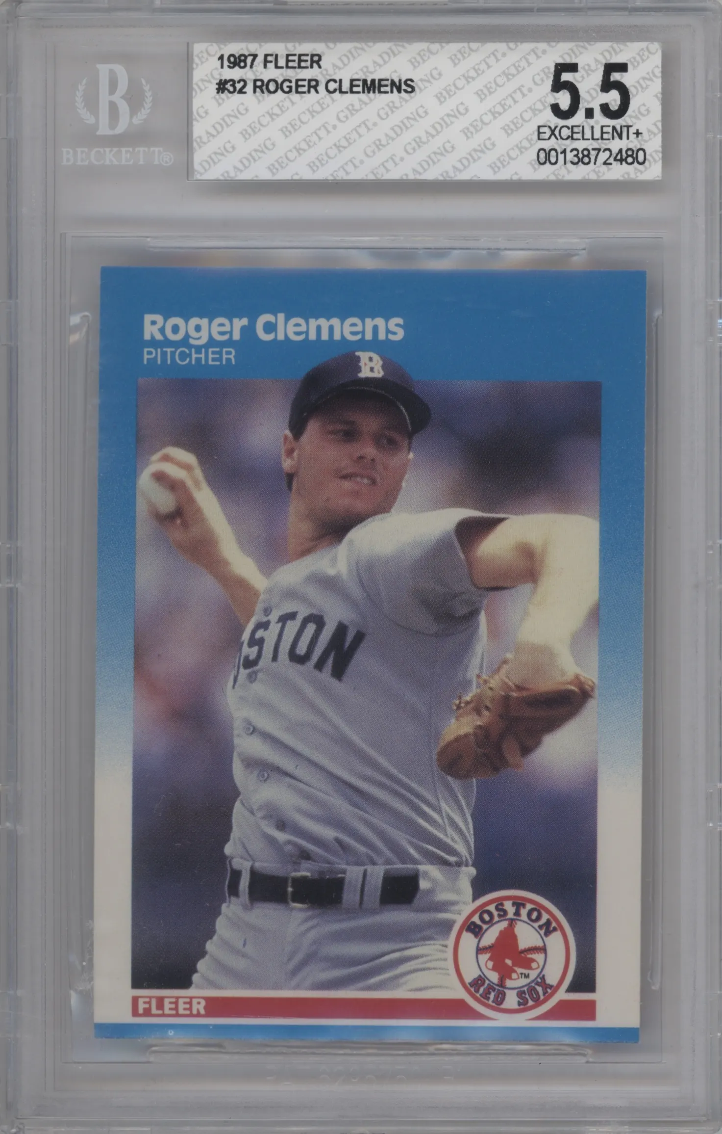 1987 Fleer Roger Clemens BGS 5.5