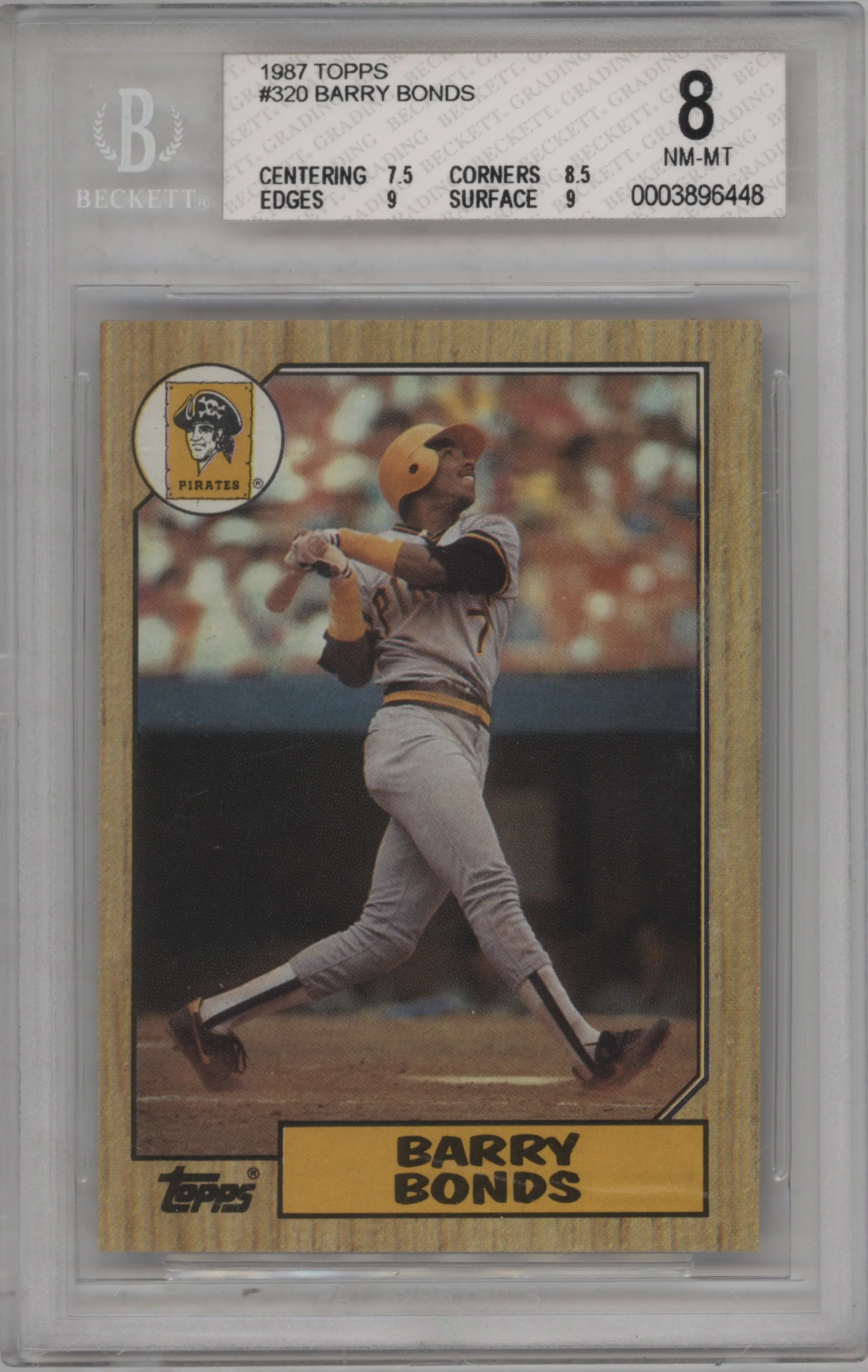 1987 Topps Barry Bonds #320 BGS 8
