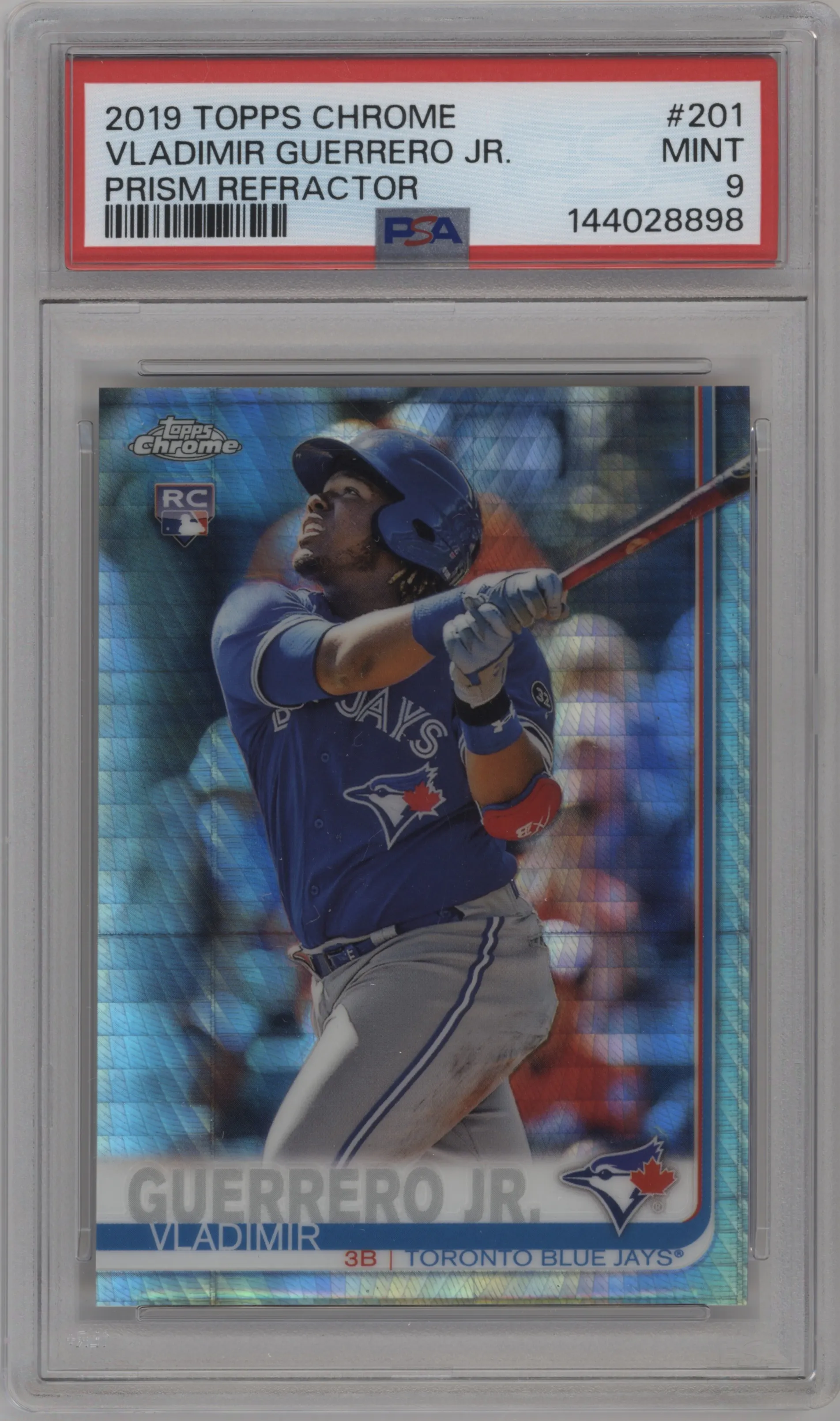 2019 Topps Chrome Vladimir Guerrero Jr. Prism Refractor #201 PSA 9