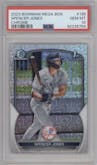 Spencer Jones from the 2023 Bowman Mega Box set graded by PSA and given an overall grade of 10.