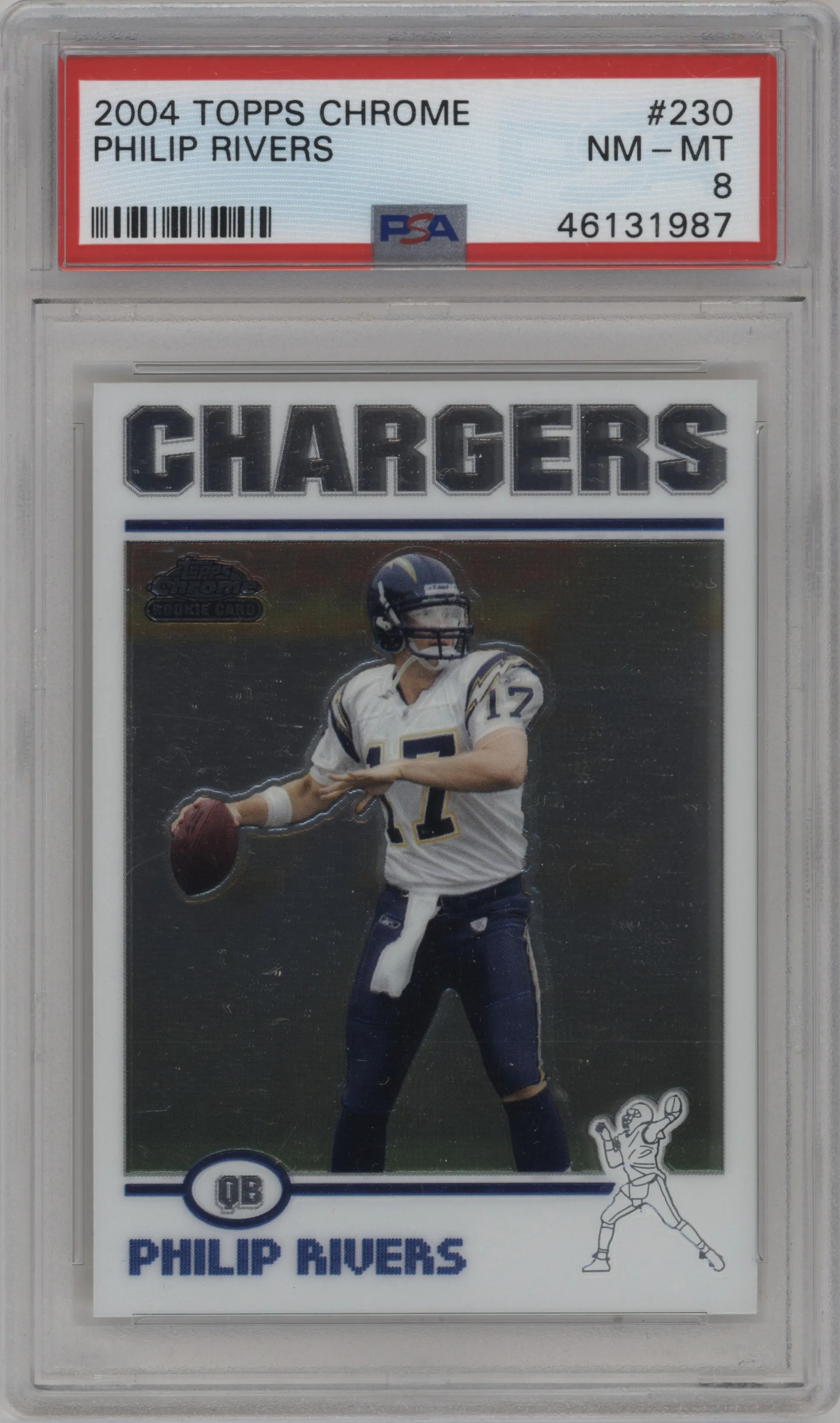 2004 Topps Chrome Philip Rivers PSA 8