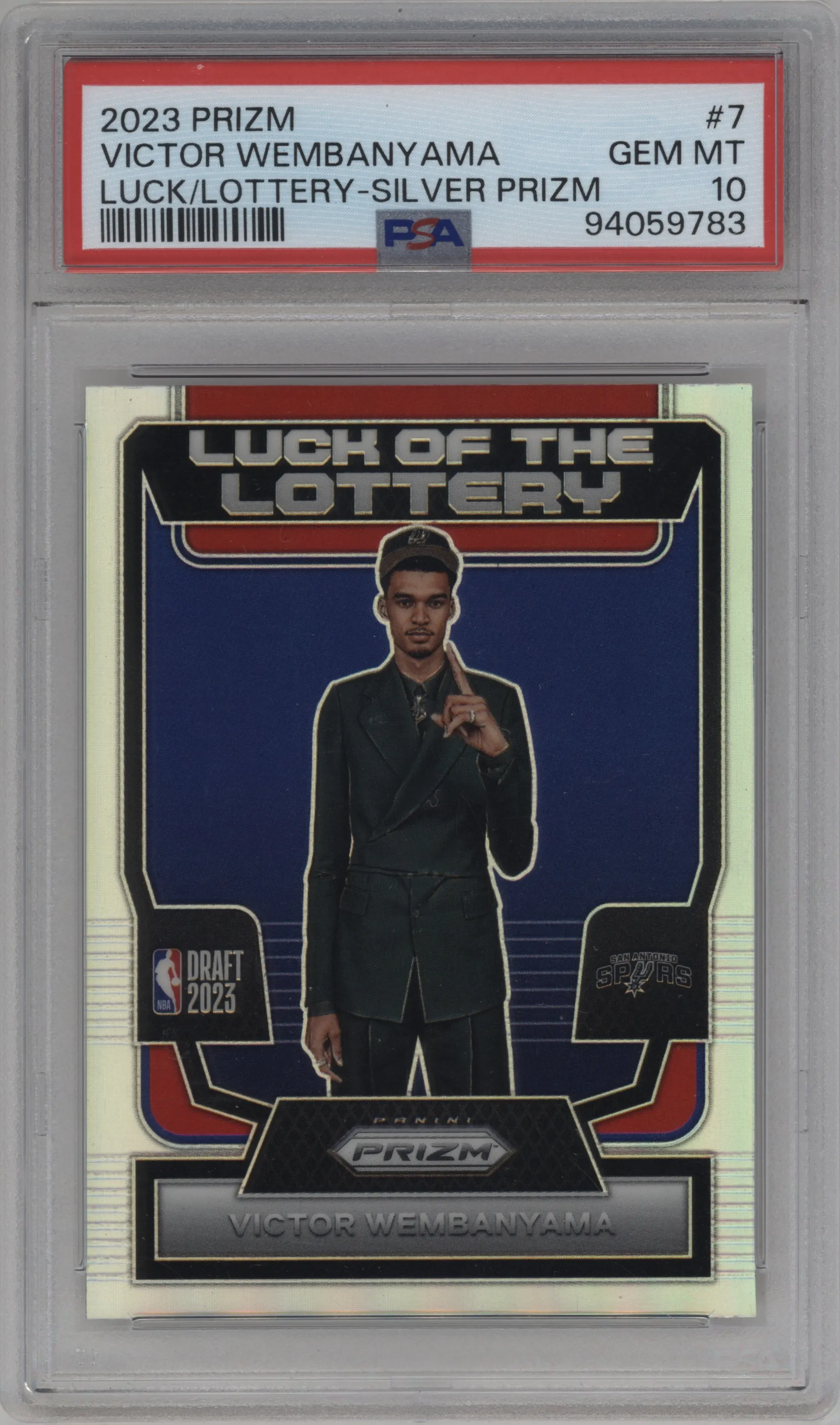 2023 Panini Prizm LOTL Victor Wembanyama Silver Prizm #7 PSA 10