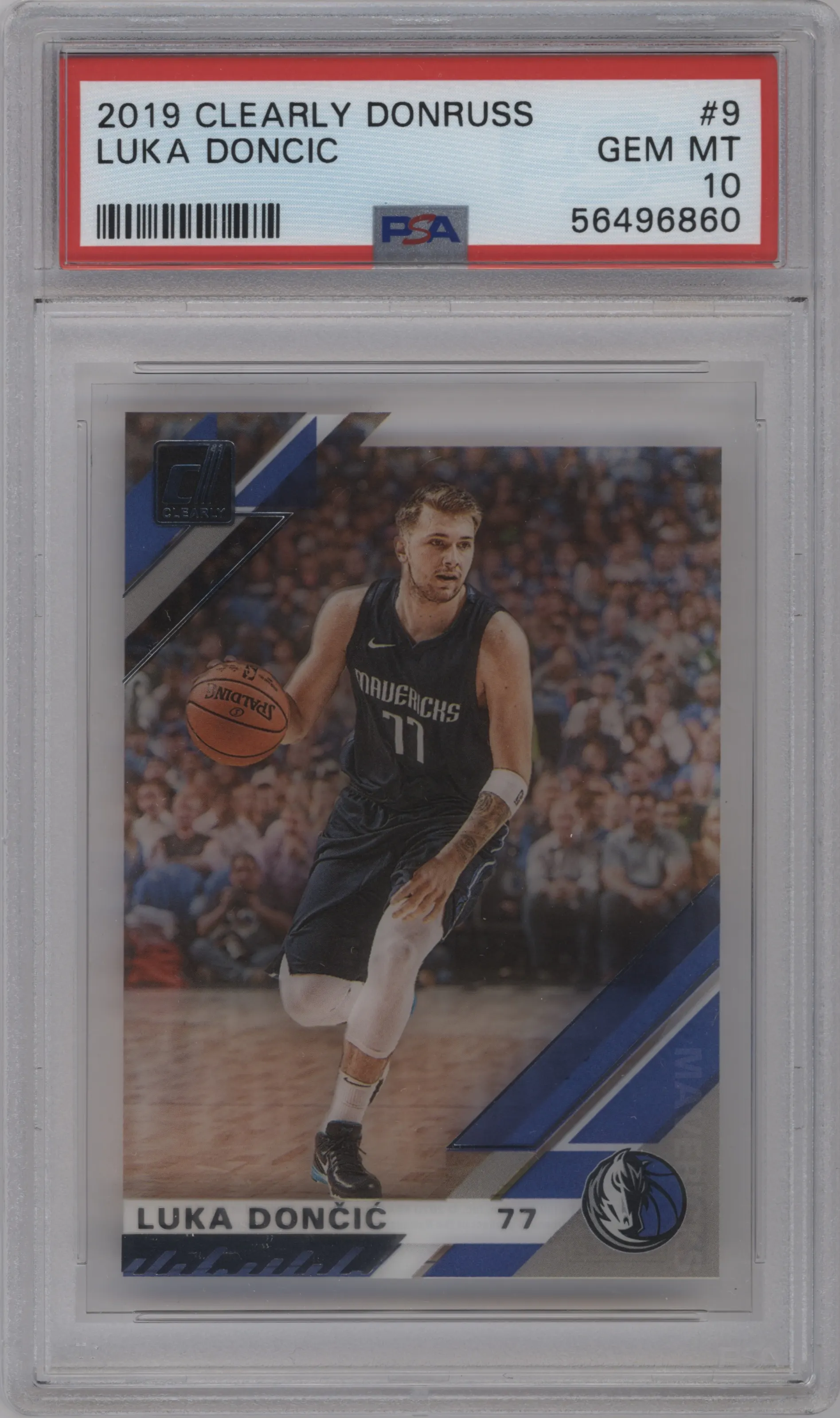 2019 Panini Clearly Donruss Luka Doncic #9 PSA 10
