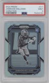 Jameson Williams from the 2022 Panini Prizm set graded by PSA and given an overall grade of 9.