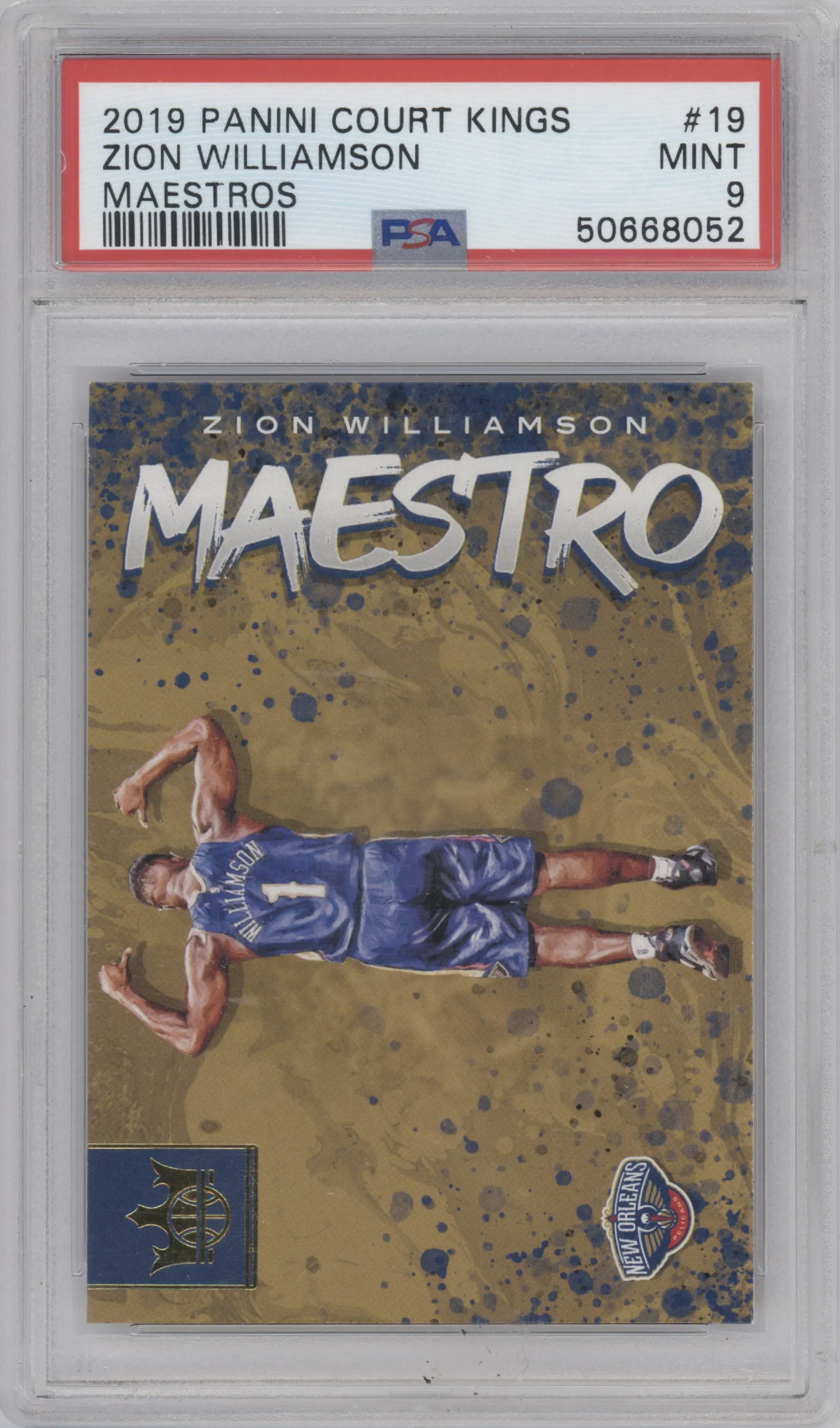 2019 Panini Court Kings Maestros Zion Williamson #19 PSA 9