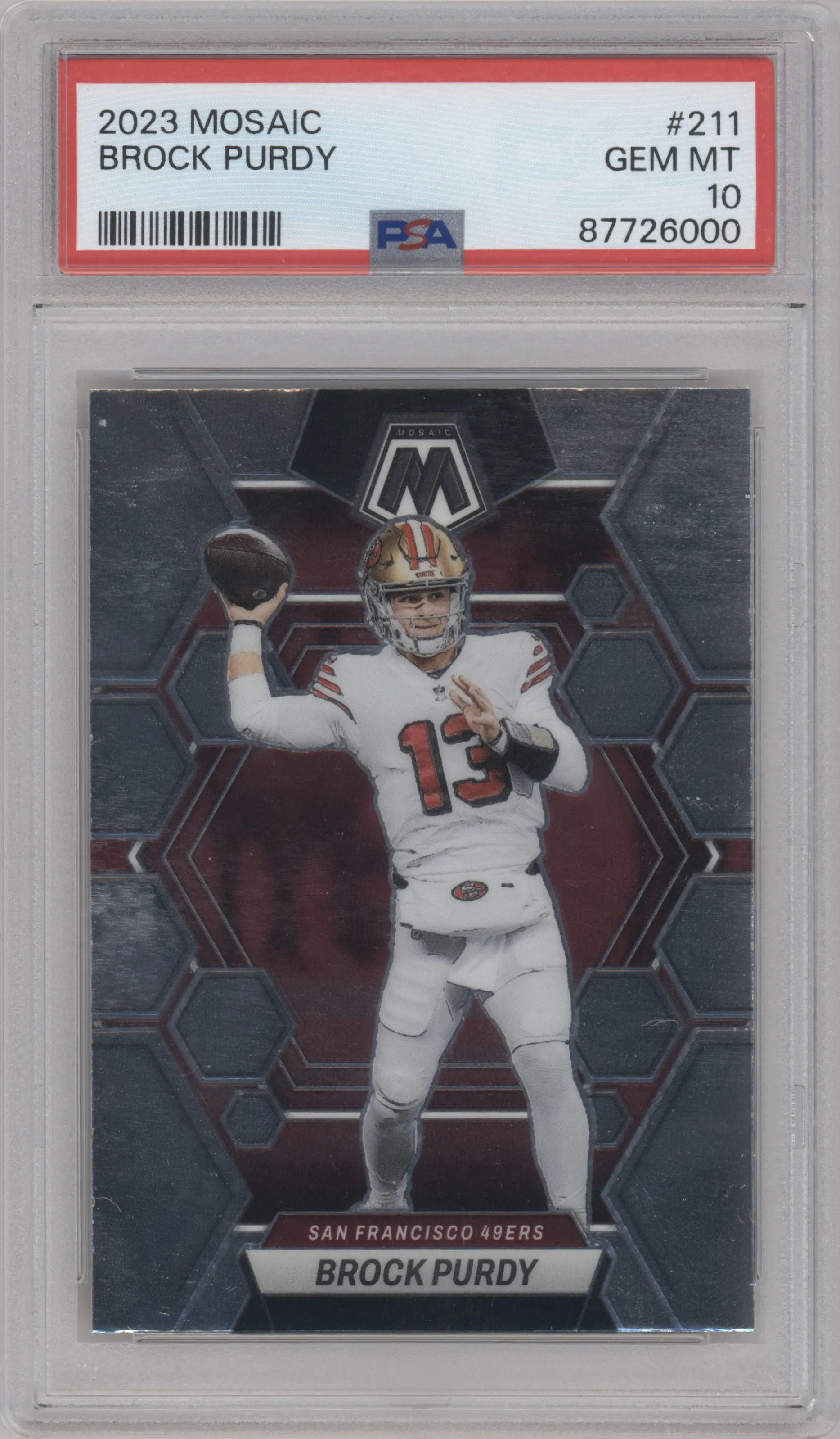 2023 Panini Mosaic Brock Purdy #211 PSA 10