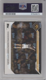 Caitlin Clark from the 2023-24 Bowman U Now set graded by PSA and given an overall grade of 10.