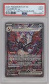 Charizard ex from the 2024 Pokemon SV set graded by PSA and given an overall grade of 9.