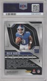 Malik Nabers from the 2024 Panini Prizm set graded by PSA and given an overall grade of 10.