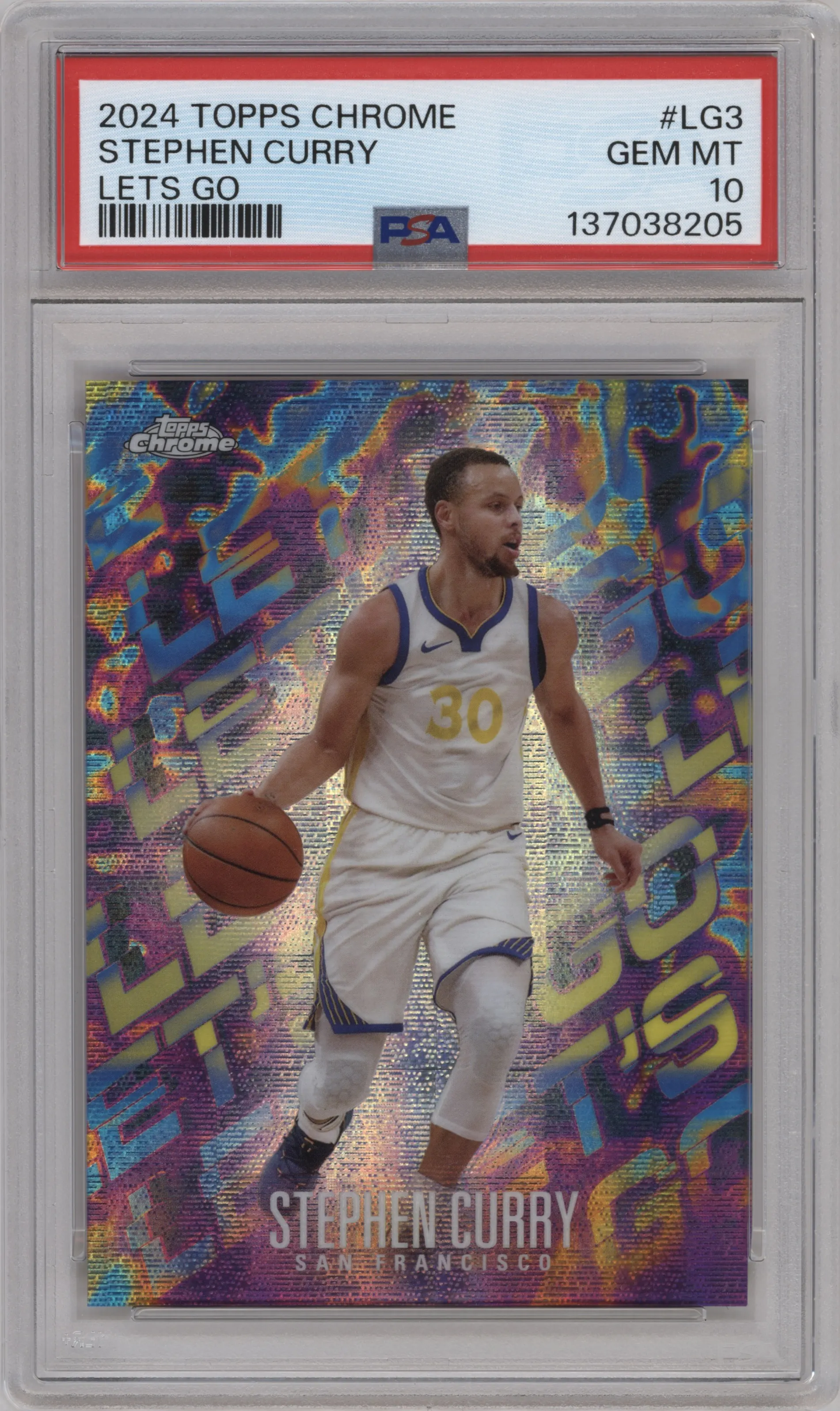 2024 Topps Chrome Let's Go! Stephen Curry #LG-3 PSA 10