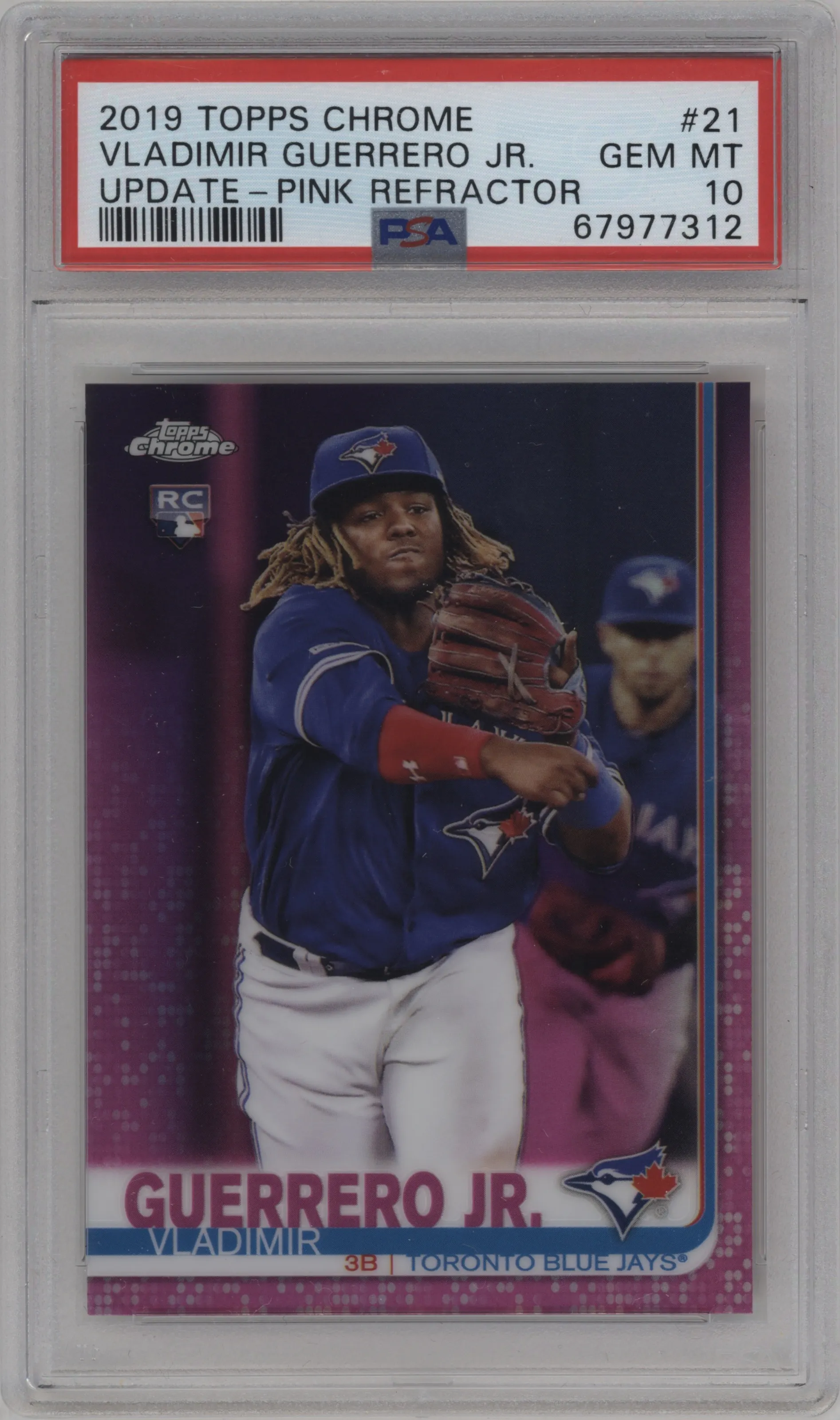 2019 Topps Chrome Update Vladimir Guerrero Jr. Pink Refractor PSA 10