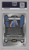 Sam LaPorta from the 2023 Panini Prizm set featuring a Silver Prizm parallel graded by PSA and given an overall grade of 9.