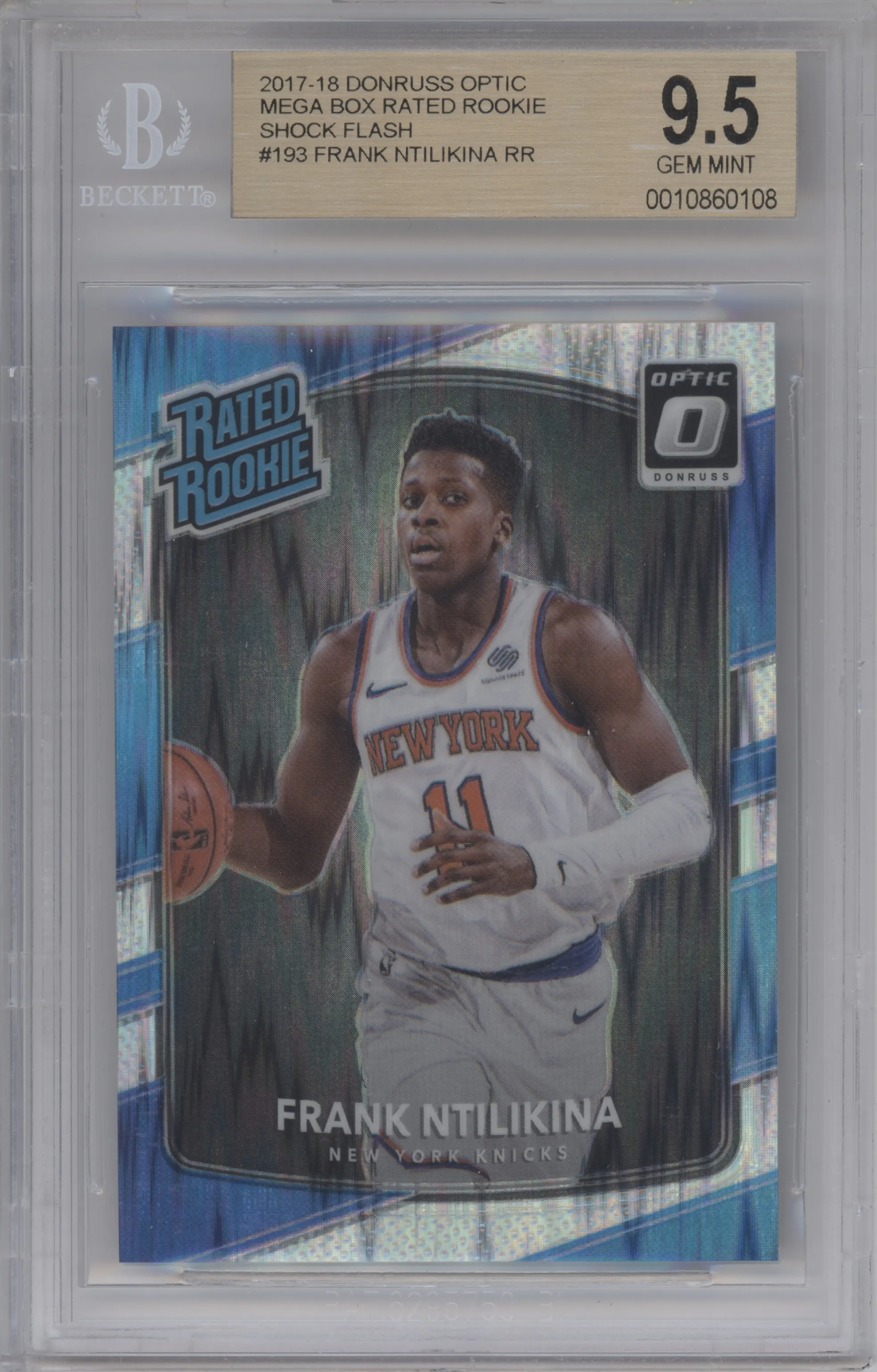 2017 Panini Donruss Optic Rated Rookie Frank Ntilikina Shock BGS 9.5
