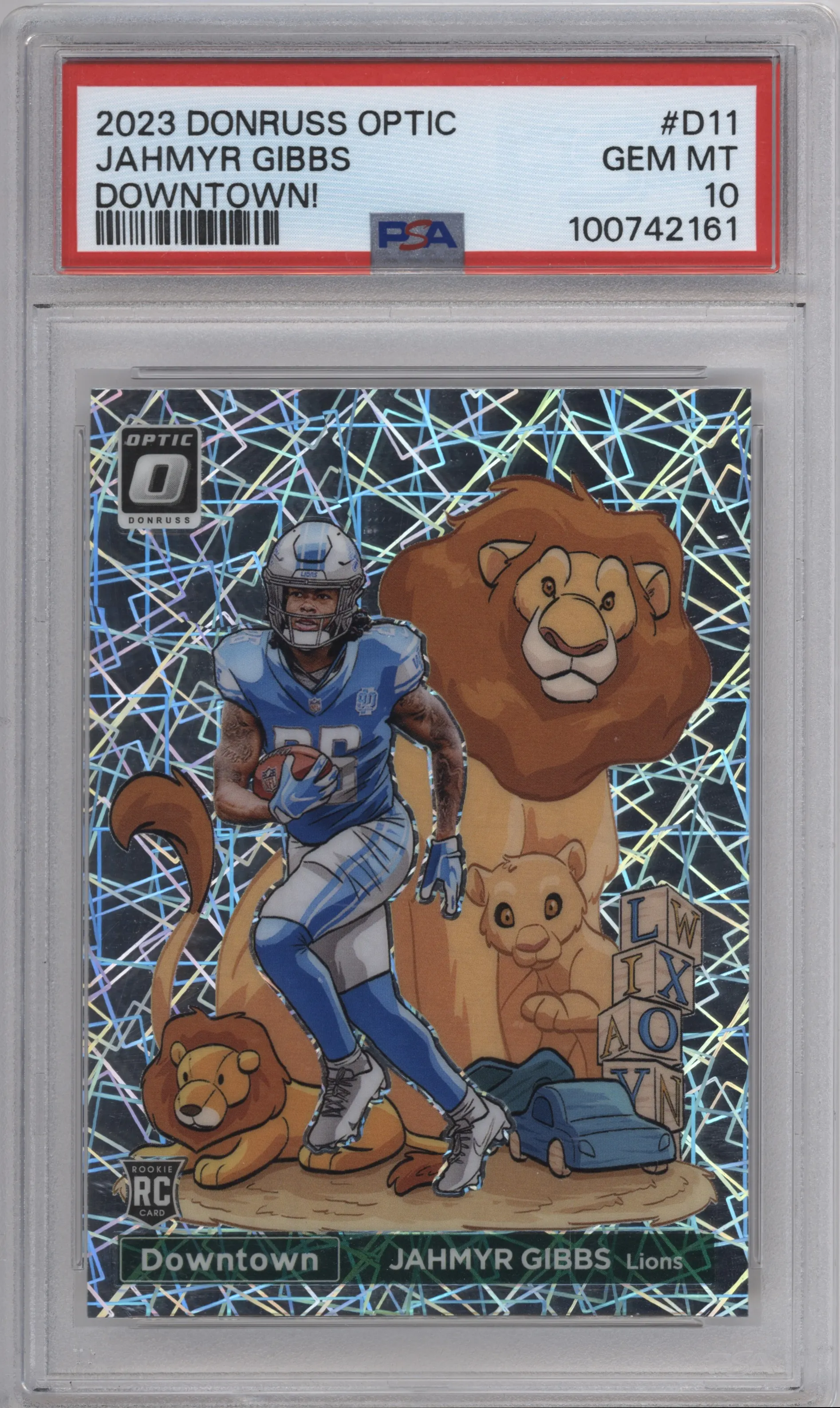 2023 Donruss Optic Downtown Jahmyr Gibbs #D-11 PSA 10