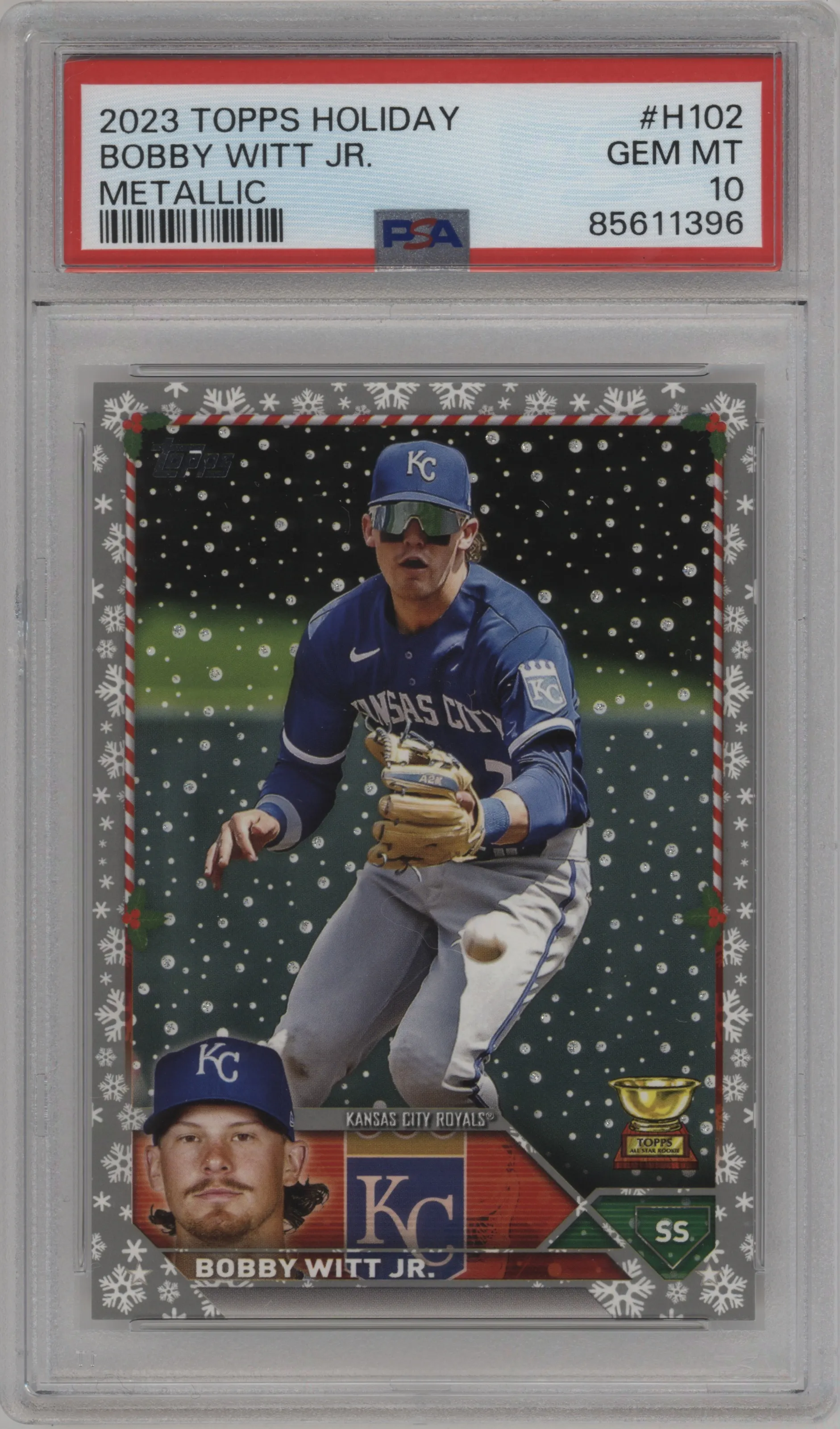 2023 Topps Holiday Bobby Witt Jr. Metallic PSA 10