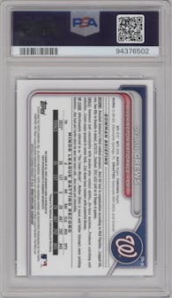 Dylan Crews from the 2024 Bowman set graded by PSA and given an overall grade of 9.
