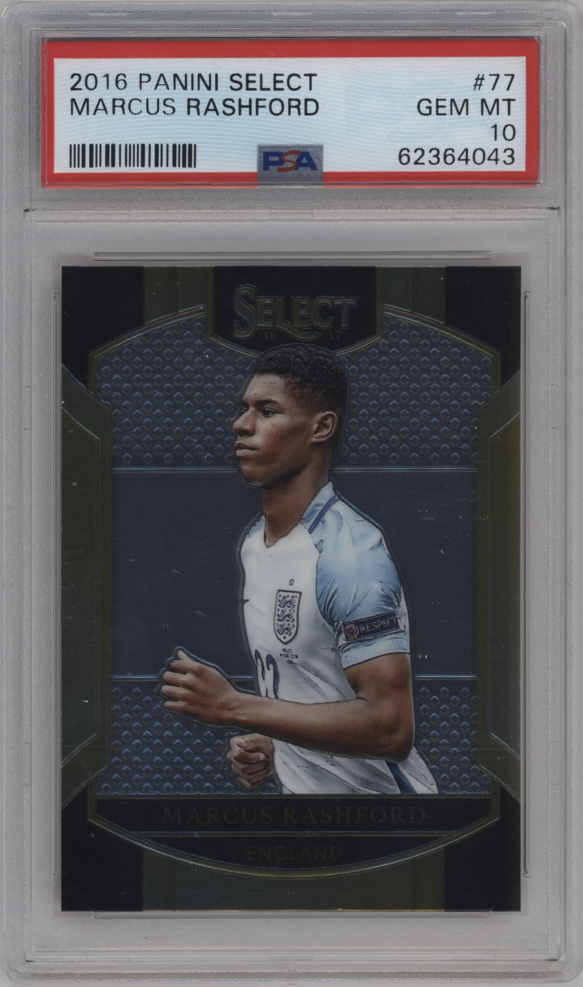 2016 Panini Select Marcus Rashford #77 PSA 10
