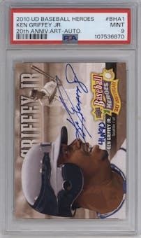 Ken Griffey Jr. from the 2010 Upper Deck set graded by PSA and given an overall grade of 9.