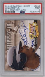 Ken Griffey Jr. from the 2010 Upper Deck set graded by PSA and given an overall grade of 9.