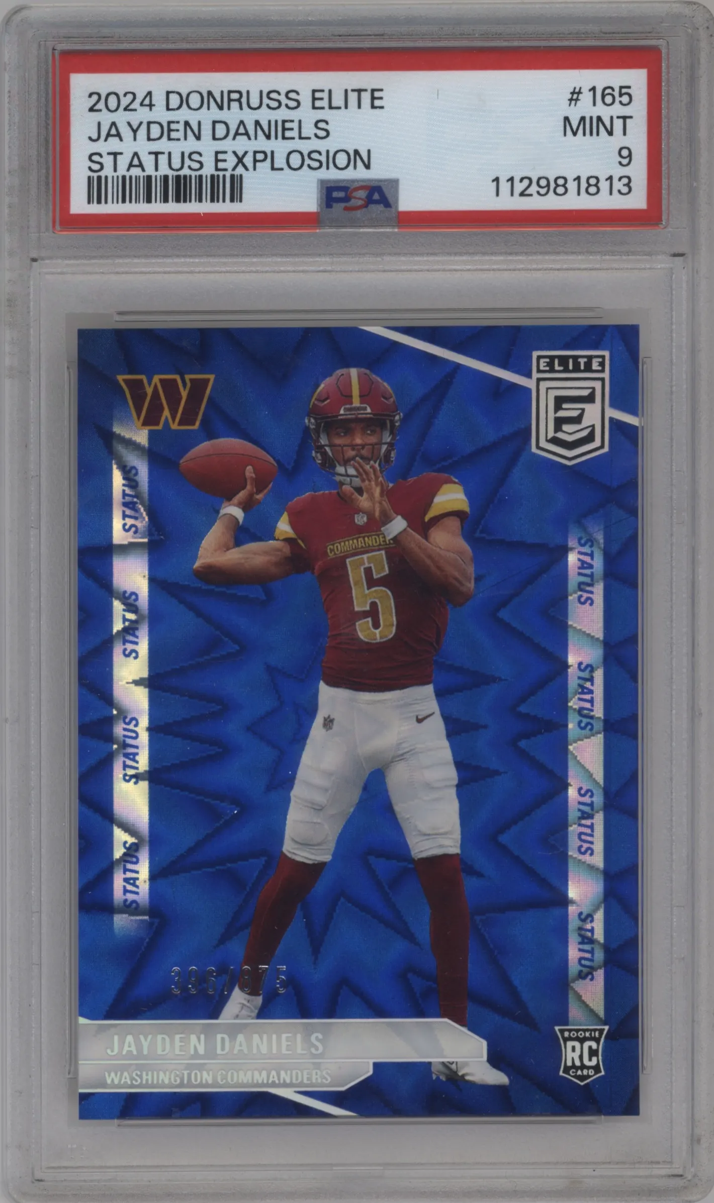 2024 Panini Donruss Elite Status Jayden Daniels Explosion PSA 9