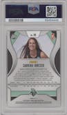 Sabrina Ionescu from the 2020 Panini Prizm WNBA set graded by PSA and given an overall grade of 9.